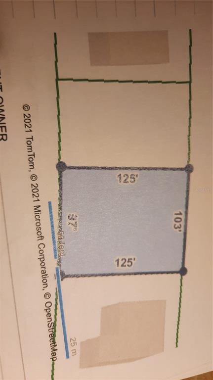This is a map showing the dimensions of a rectangular plot of land — 53 PHEASANT DRIVE, PALM COAST, FL