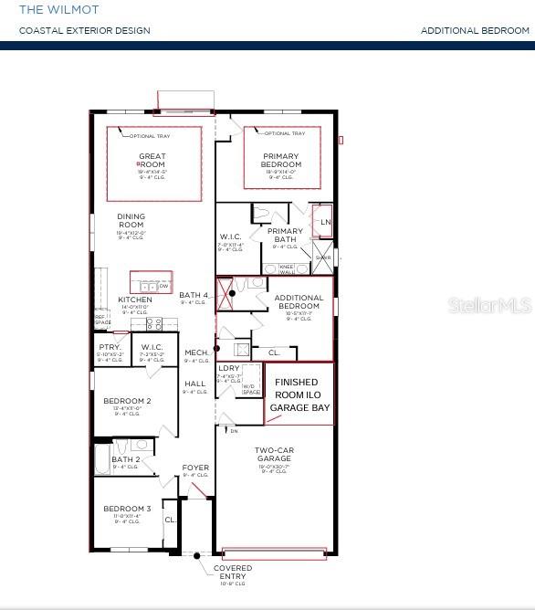 This is a floor plan for a single-story house with a two-car garage — 3678 ARBORDALE LOOP, SANFORD, FL