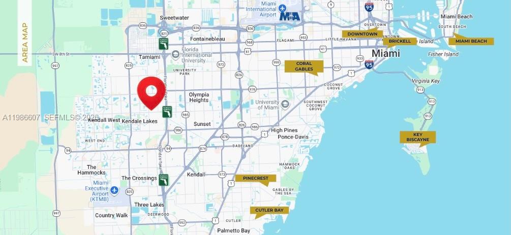 This is a map showing the location of a property in the Kendall Lakes area — 12475 SW 56th St, Miami FL 33175, MIAMI, FL