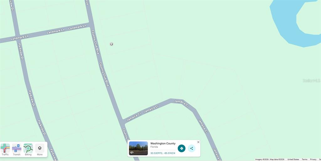 This is a map showing the street layout of an area in Washington County, Florida — Lot 29 Unit 2 Blk 218 COUNTRY CLUB BOULEVARD, CHIPLEY, FL
