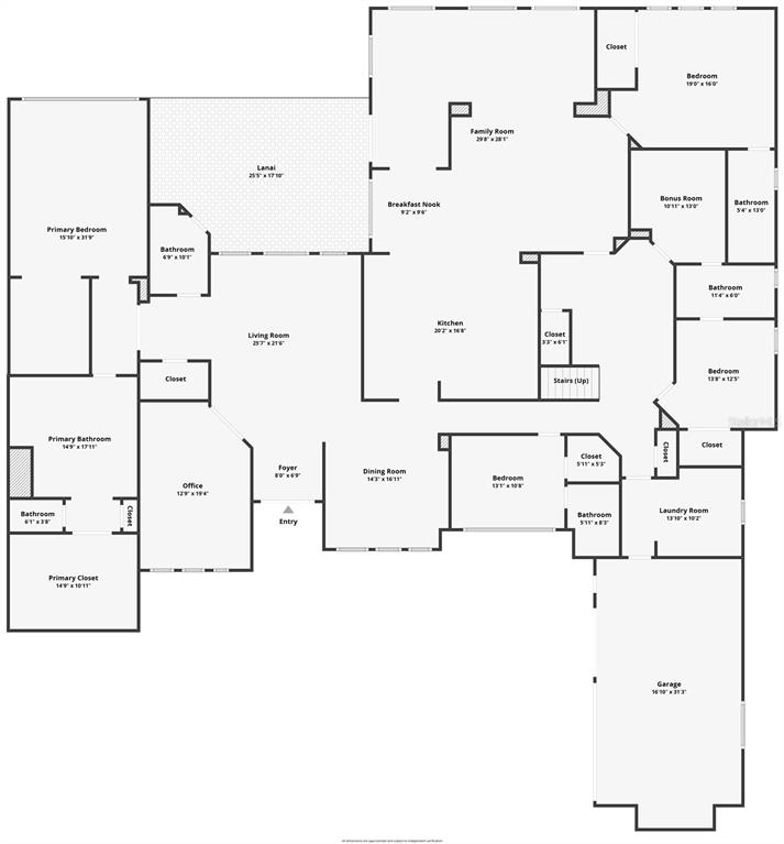 This is a floor plan of a large residential home with multiple bedrooms and a garage — 8600 HATA STREET, ORLANDO, FL