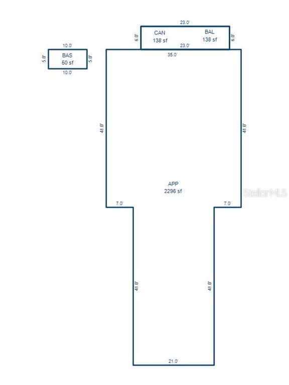 This is a floor plan showing the layout and square footage of a building's levels — 6500 MOTOR ENCLAVE WAY UNIT #1103, TAMPA, FL