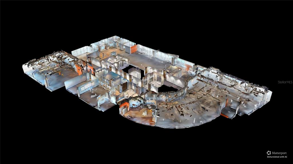 This is a 3D digital rendering of a commercial office floor plan — 189 S ORANGE AVENUE UNIT 1900-1970, ORLANDO, FL