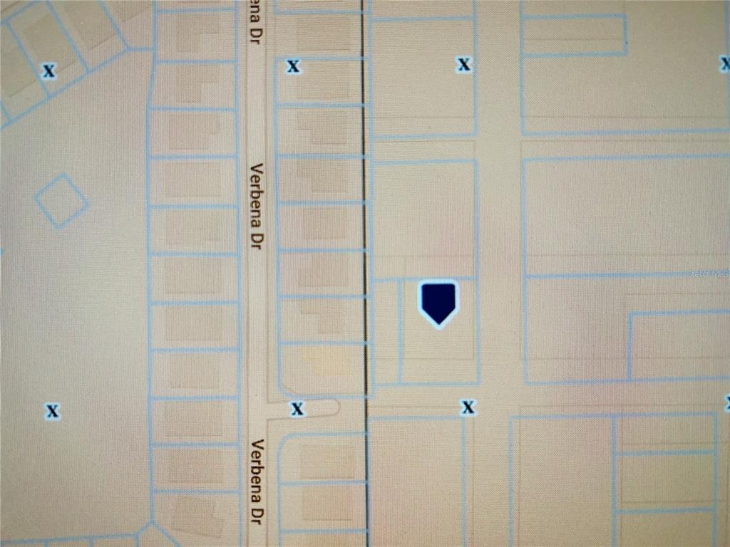 This image is a map showing property lot lines and the location of a specific parcel — 0 RYLAND PAPER STREET, LAKE HELEN, FL