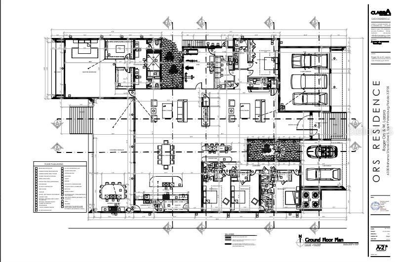 This is a detailed architectural floor plan for a large residential property with multiple rooms — 6330 BAHAMA SHORES DRIVE S, ST PETERSBURG, FL