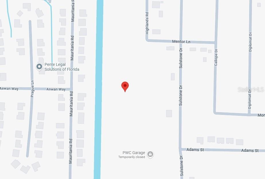 This is a map showing streets and property locations in a residential neighborhood — 2358 DUMONT DRIVE, PUNTA GORDA, FL