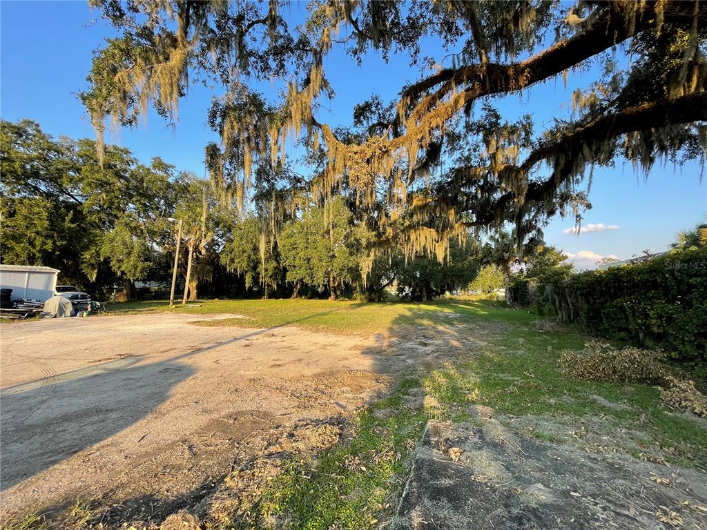 A large, flat, partially paved lot is shaded by mature oak trees with hanging moss — 830 S MAIN STREET, WILDWOOD, FL
