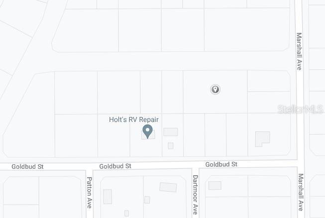 This is a map showing the location of Holt's RV Repair on Goldbud Street — 1515 RAINTREE STREET, LAKE PLACID, FL
