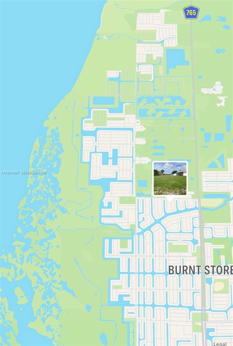 This is a map showing a vacant lot location in a residential neighborhood — 2336 NW 35TH PL, Cape Coral FL 33993, CAPE CORAL, FL