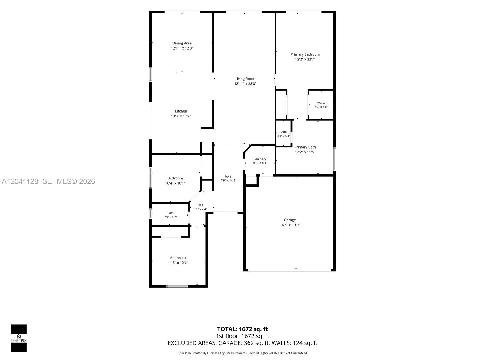 This is a floor plan showing the layout of a house with three bedrooms — 6931 NW 34th St # 6931, Margate FL 33063, MARGATE, FL