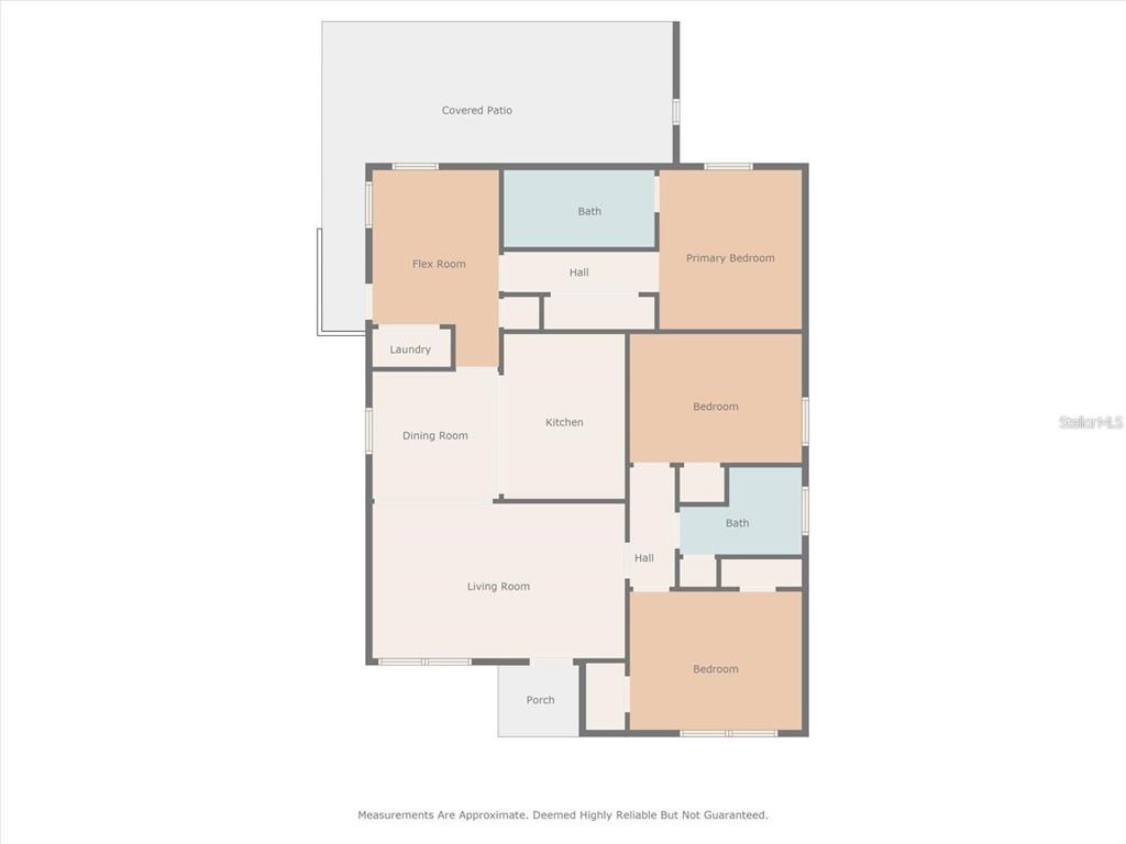 This is a floor plan showing a single-story house layout with three bedrooms and two baths — 1008 E NORFOLK STREET, TAMPA, FL