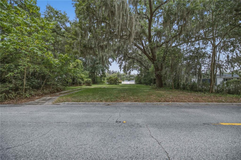 A vacant, grassy residential lot is framed by mature trees with hanging Spanish moss — 1748 SE 5TH STREET, OCALA, FL