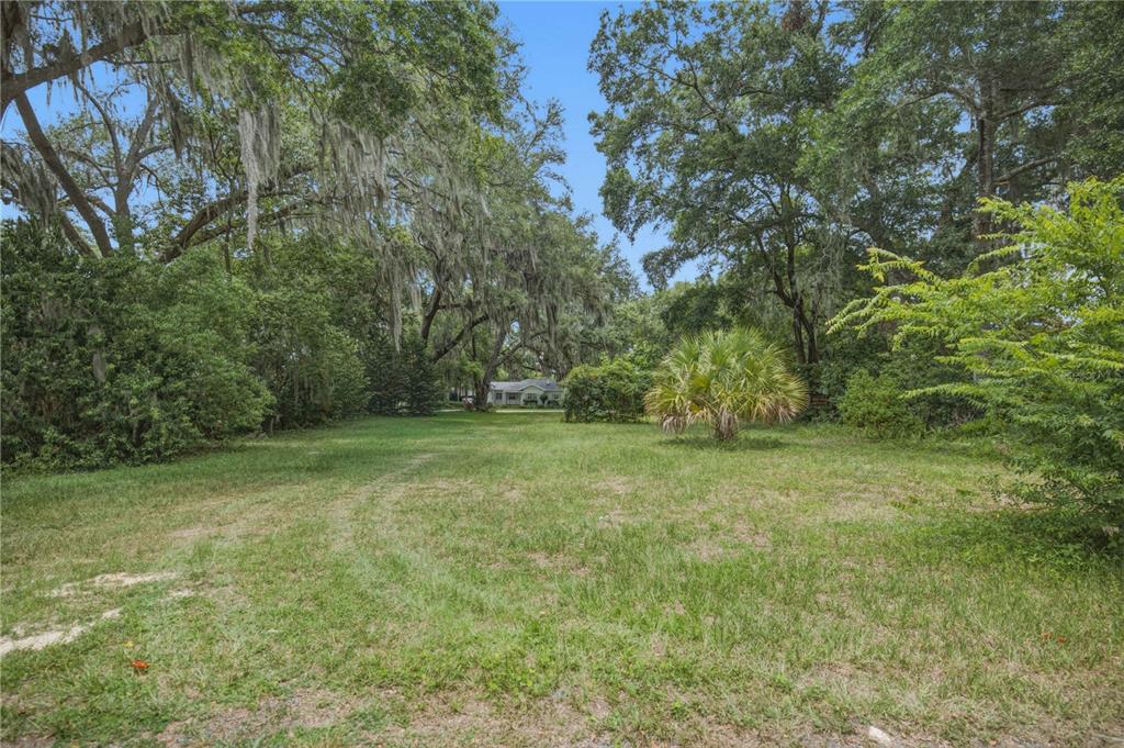 A grassy, tree-lined lot features a small house visible in the distance — 1748 SE 5TH STREET, OCALA, FL