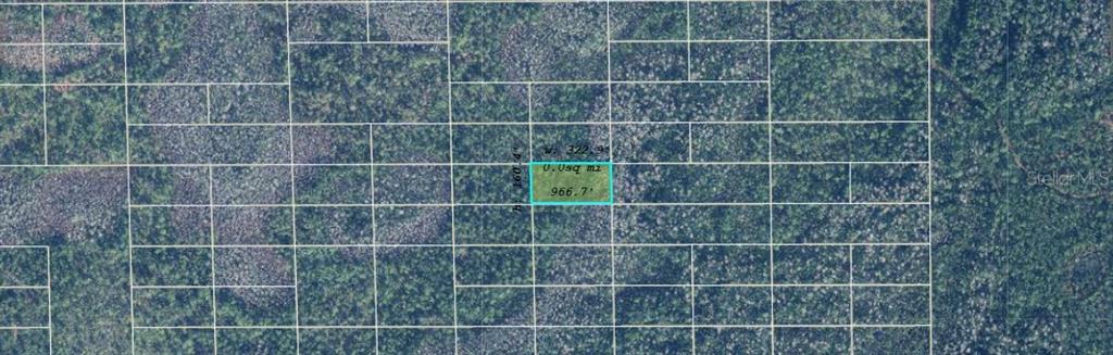 This is an aerial map view showing a highlighted rectangular plot of land — DILL ROAD, ORLANDO, FL