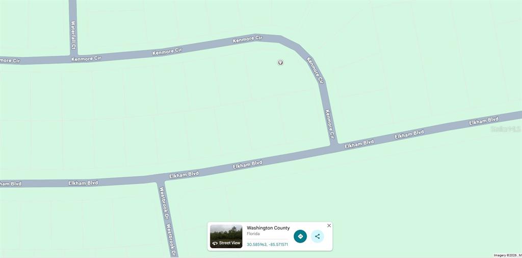 This is a map showing the intersection of Kenmore Circle and Elkham Boulevard — Lot 12 Unit 6 Blk 364 KENMORE CIRCLE, CHIPLEY, FL