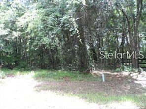 A wooded lot with dense trees and a small white marker in the foreground — 0000 VALDOSTA ROAD, SPRING HILL, FL