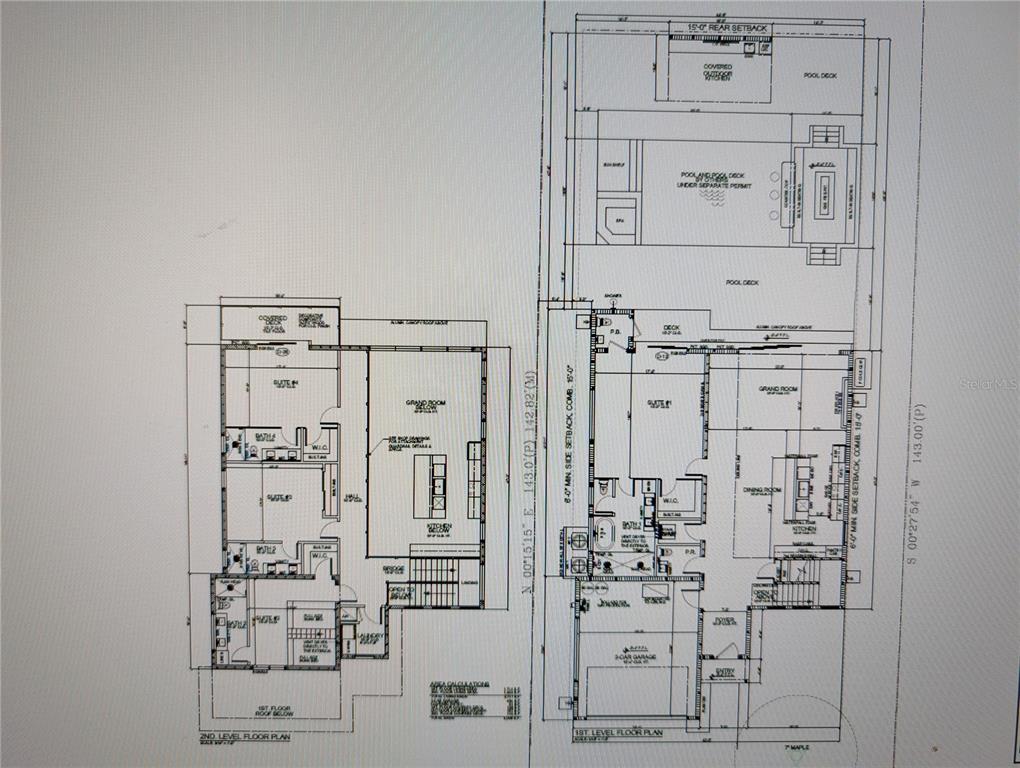 This image is a floor plan showing the first and second levels of a residential property — 2564 ARLINGTON STREET, SARASOTA, FL