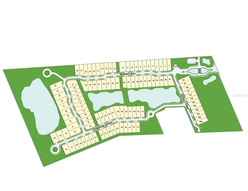 This is a site map showing the layout of a residential neighborhood with numbered lots — 4220 S RIDGEWOOD AVENUE, EDGEWATER, FL