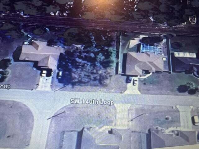 This is an aerial map view showing residential houses along a street — 2955 SW 140th Loop, Ocala FL 34473, OCALA, FL