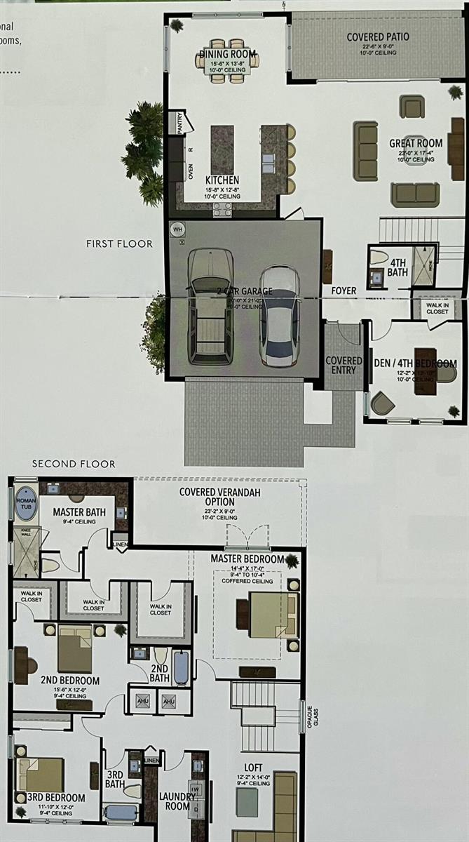 A two-story modern house features a stone facade, a gray garage, and a paved driveway — 17333 Rainstream Road, Boca Raton FL 33496, BOCA RATON, FL