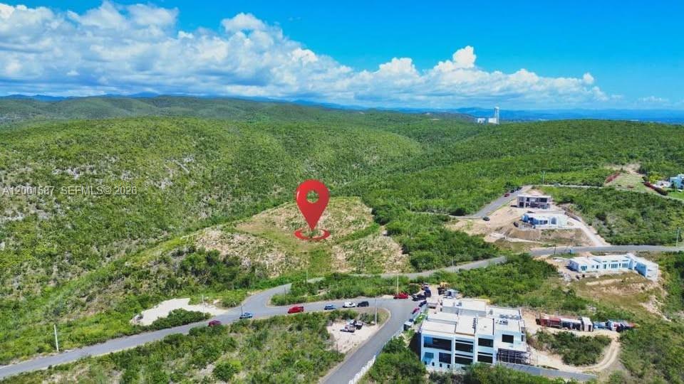 This aerial view shows a red location pin marking a plot of land for sale — Urb El Peñol De Tallaboa, PR 00624, PR