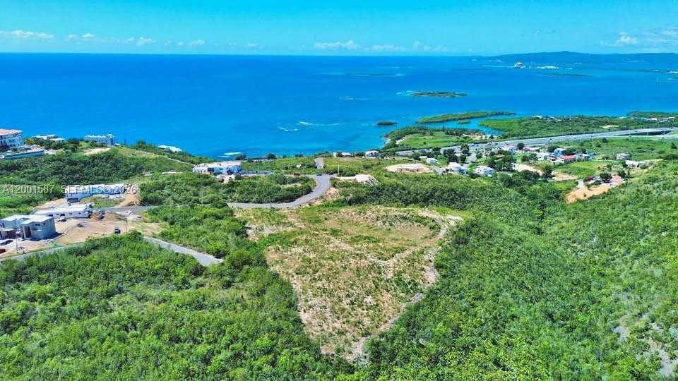 An aerial view shows a cleared plot of land overlooking the ocean and coastline — Urb El Peñol De Tallaboa, PR 00624, PR