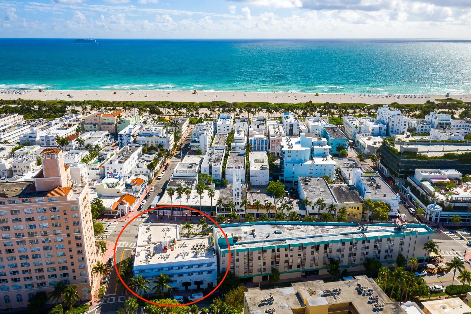 An aerial view of a multi-story building in a dense urban beach neighborhood — 764 Washington Ave # 4, Miami Beach FL 33139, MIAMI BEACH, FL