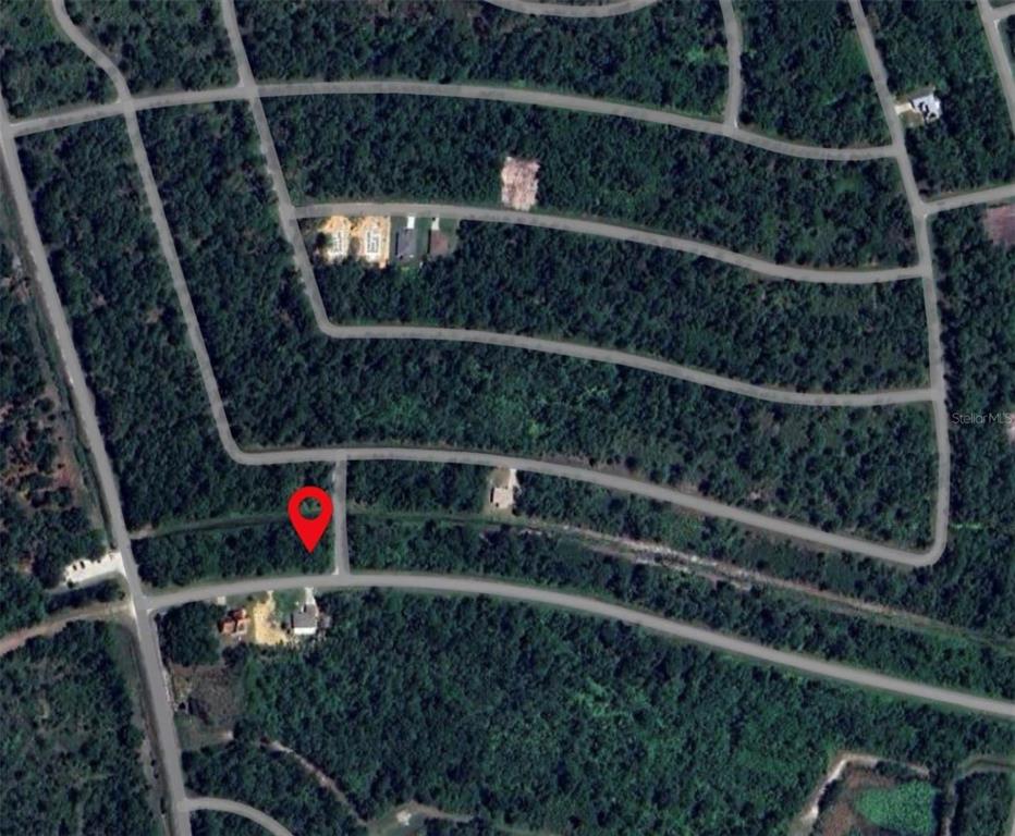 An aerial map view shows a vacant lot marked with a red pin — 8810 SUN N LAKE BOULEVARD, SEBRING, FL