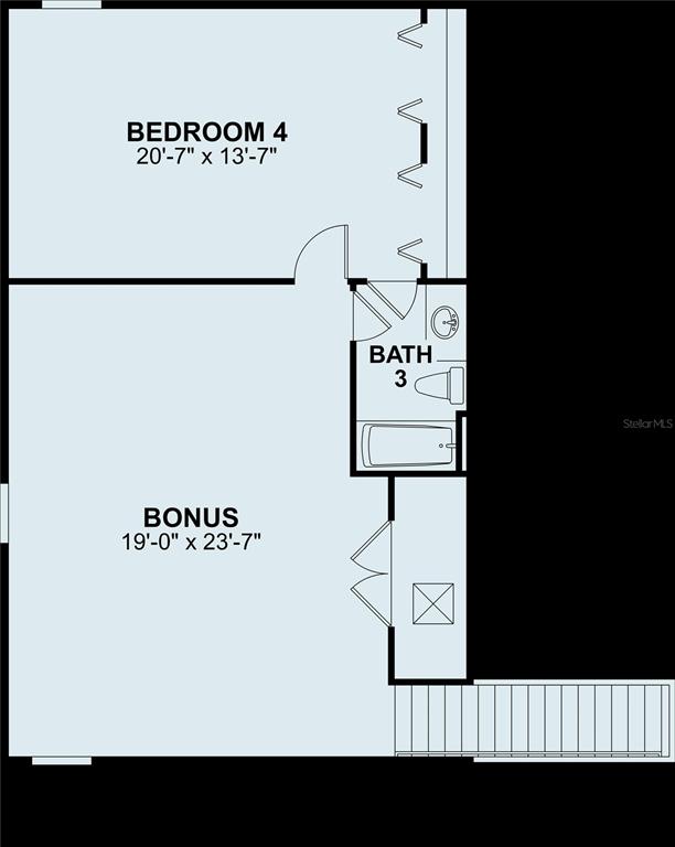 This floor plan shows a bonus room, a fourth bedroom, and a full bathroom — 11810 PHILLIPOS STREET, DADE CITY, FL