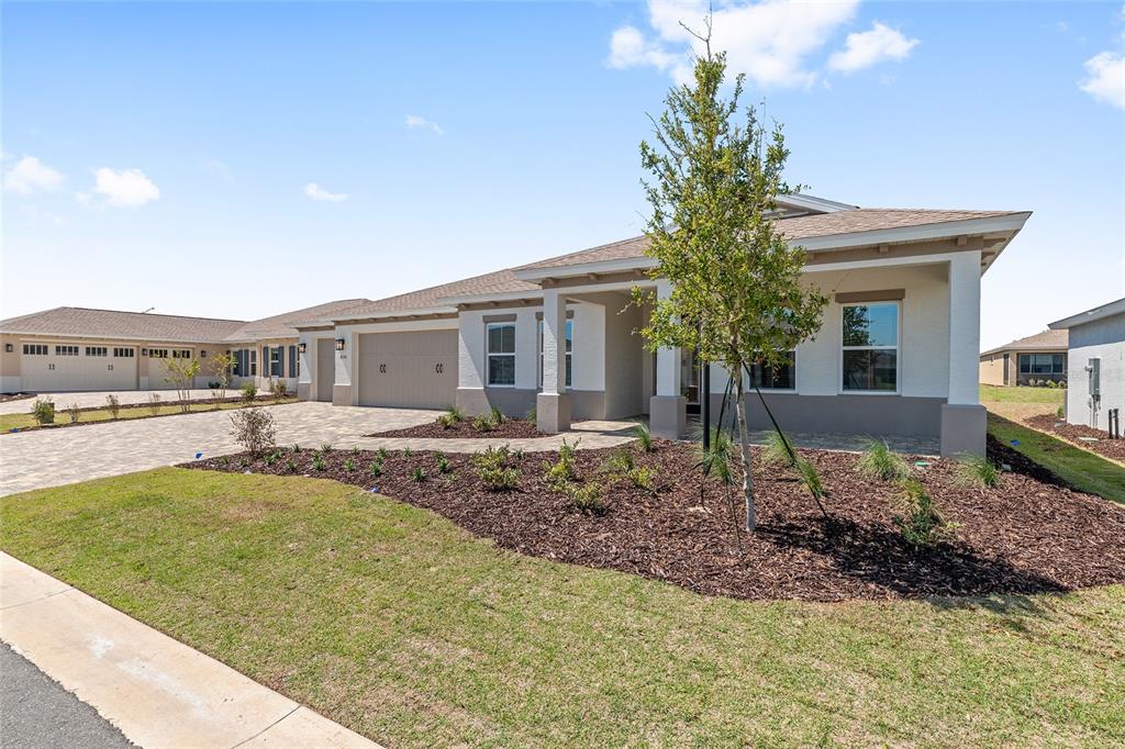 A single-story house with a paved driveway, a two-car garage, and a landscaped front yard — 8528 SW 101ST AVENUE, OCALA, FL