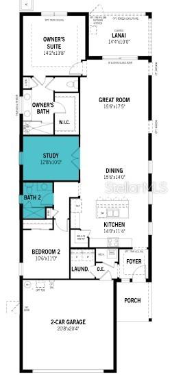 This is a floor plan for a single-story home with a two-car garage — 11187 LIVEWELL COURT, VENICE, FL