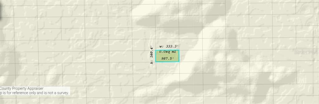 This is a map showing the dimensions and area of a rectangular plot of land — DILL ROAD, ORLANDO, FL