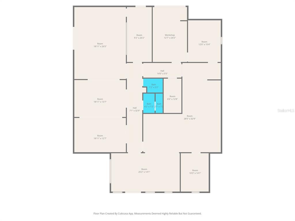 This is a floor plan showing the layout of a multi-room residential building — 15010 CORTEZ BOULEVARD, BROOKSVILLE, FL
