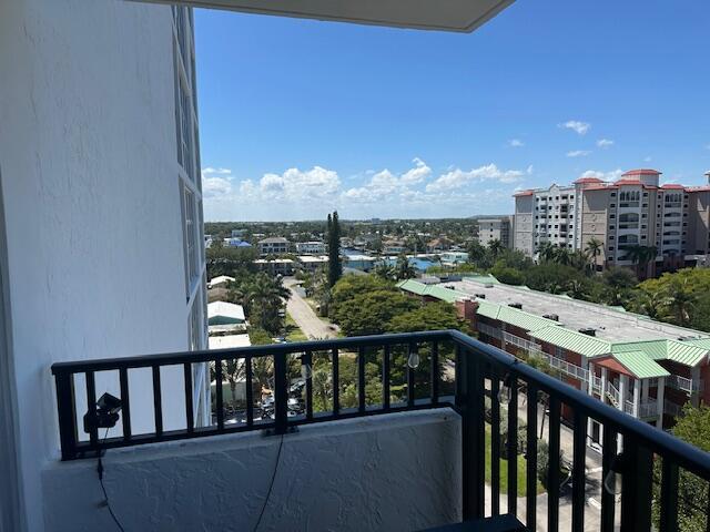 A view from a high-rise balcony overlooking a residential neighborhood and nearby apartment buildings — 531 N Ocean Boulevard # 903, Pompano Beach FL 33062, POMPANO BEACH, FL