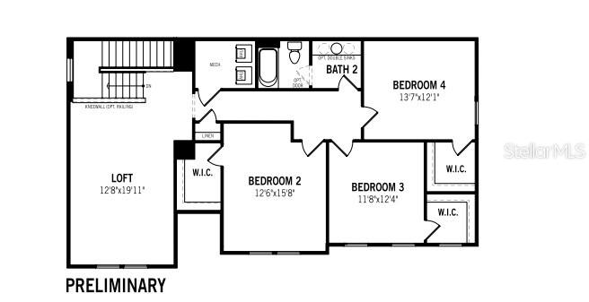 This floor plan shows a single-story home layout featuring a primary suite, kitchen, and garage — 12927 PIERCE STREET, PARRISH, FL
