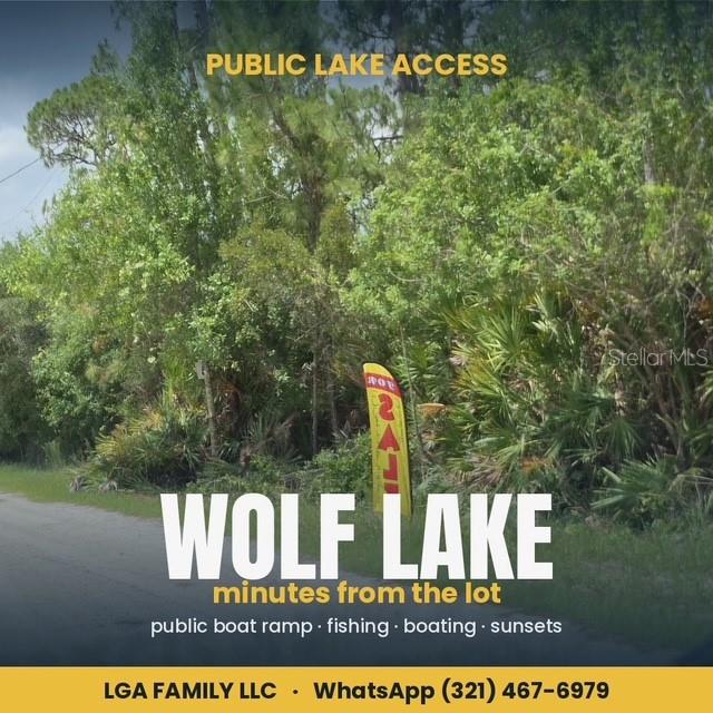 A for sale sign stands in front of dense trees and vegetation along a dirt road — 6006 HAZEL ROAD, SEBRING, FL