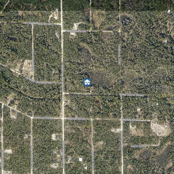 This is an aerial map showing a residential lot marked with a house icon — LOT 37 SOAP STONE STREET, WEBSTER, FL