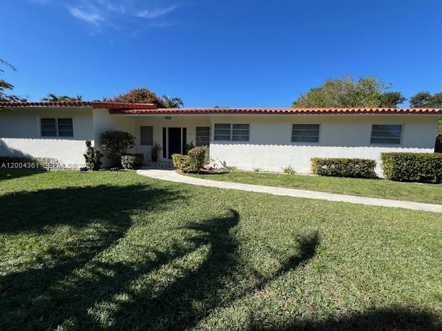 A single-story house with a white exterior, a red tile roof, and a front lawn — 2500 SW 58th Ave, Miami FL 33155, MIAMI, FL