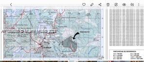 This is a topographic map showing a highlighted area labeled as a project site — Sabanita, Puerto Pilon, Santa Rita Arriba, FL, FL