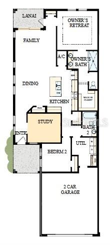 This is a floor plan for a single-story home with a two-car garage — 2856 MARRAKESH LANE, SARASOTA, FL