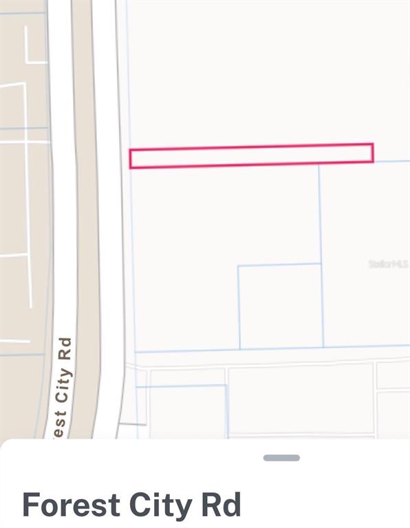 This is a map showing a rectangular parcel of land highlighted in pink — LOT 131, FOREST CITY ROAD, ORLANDO, FL
