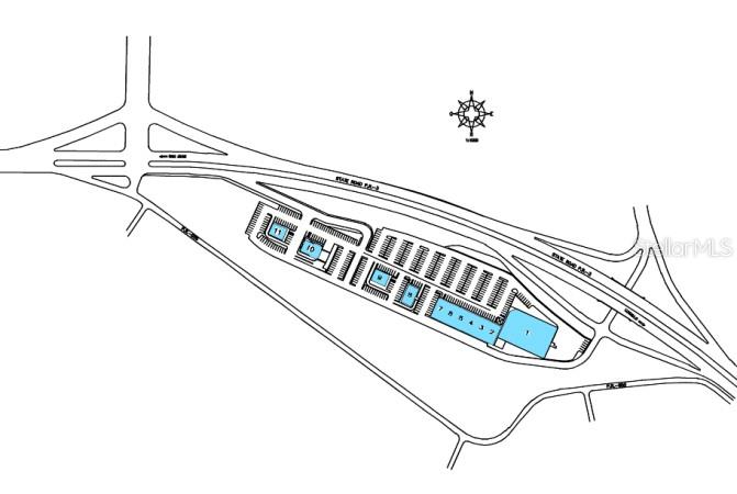 This is a site plan rendering showing a commercial development with multiple buildings and parking — State Road PR-3 INT. PR-955, RIO GRANDE, PR