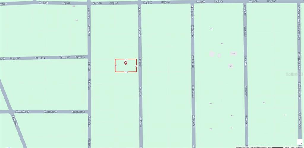 This map shows a rectangular plot of land located between Brett Avenue and Gloria Avenue — BRETT, INTERLACHEN, FL