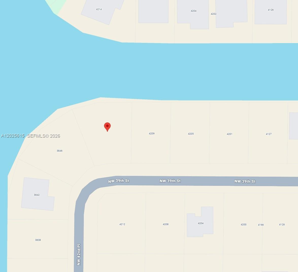 This is a map showing property lot lines and street names in a residential area — CAPE CORAL, FL