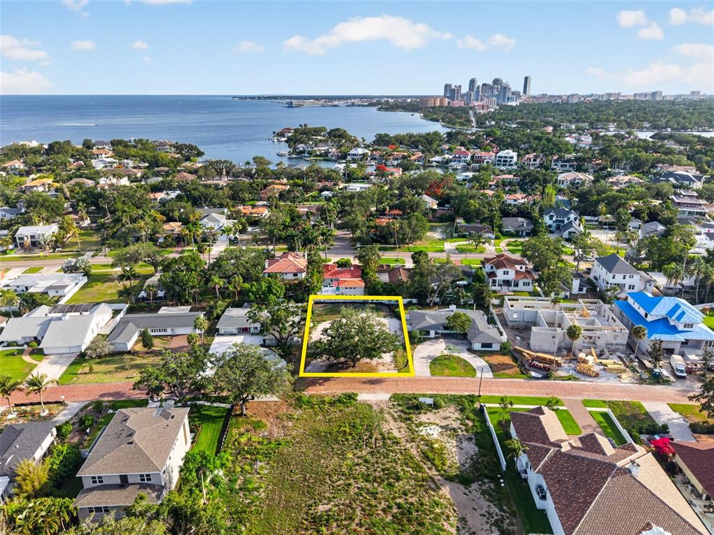 A vacant, gravel-covered residential lot features a large mature tree in the center — 289 RAFAEL BOULEVARD NE, ST PETERSBURG, FL
