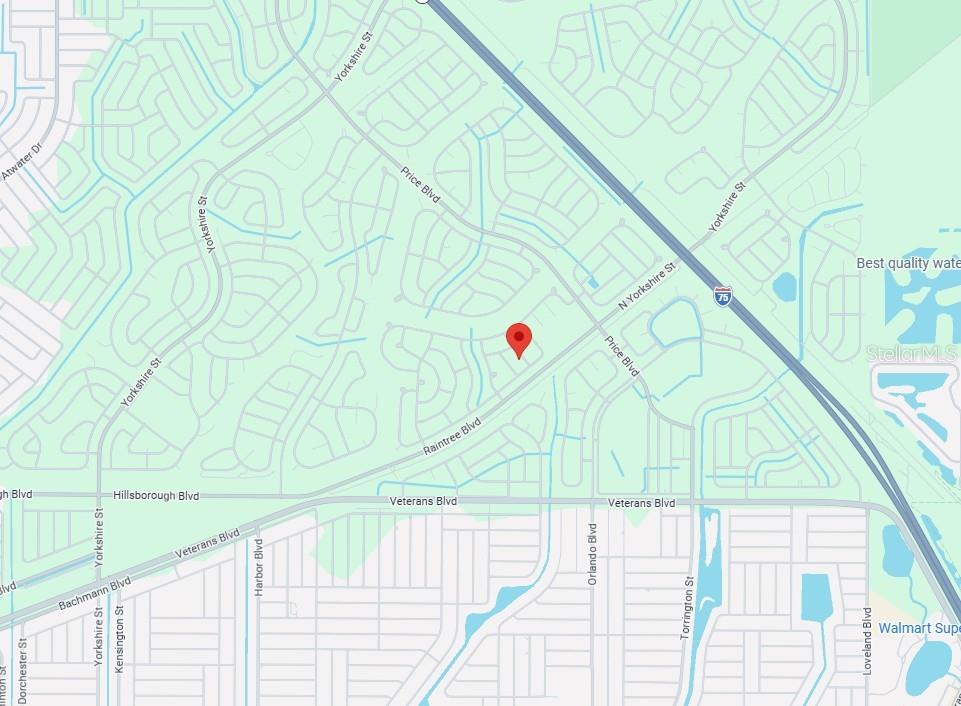 This is a map showing the location of a property near Price Boulevard — Lot 8 NOCTURN STREET, NORTH PORT, FL