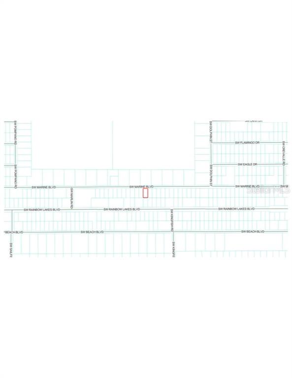 This is a map showing the location of a specific property lot — SW MARINE BOULEVARD, DUNNELLON, FL