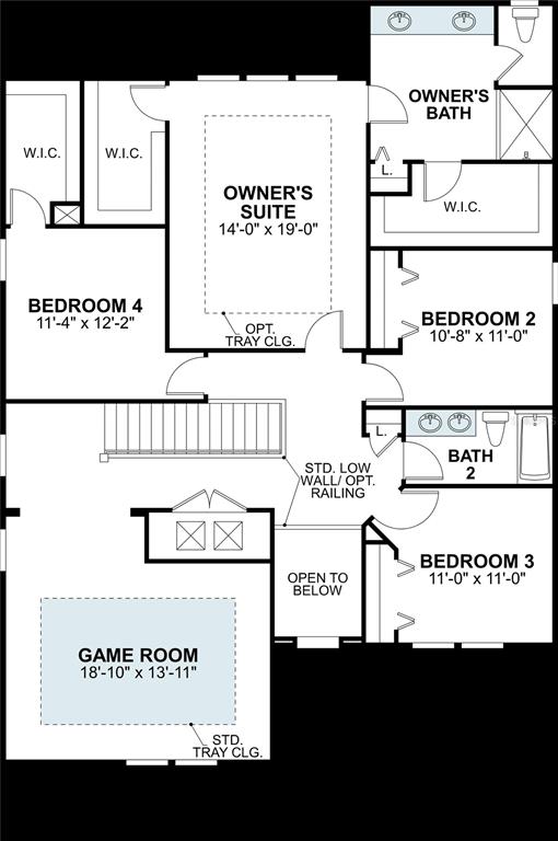 This is a floor plan for the second level of a residential home — 38369 BARREL DRIVE, DADE CITY, FL