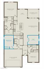 This is a floor plan for a single-story home with a garage and multiple bedrooms — 3922 E Hampton Circle, FL 33920, FL