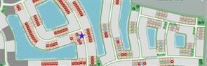 This is a site map showing the layout of residential lots and water features — 3922 E Hampton Circle, FL 33920, FL